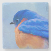 Pintura Bluebird - Arte Original para Pássaros