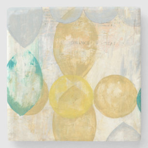 Porta-copo De Pedra Pintura de Abstrato moderno em Newsprint