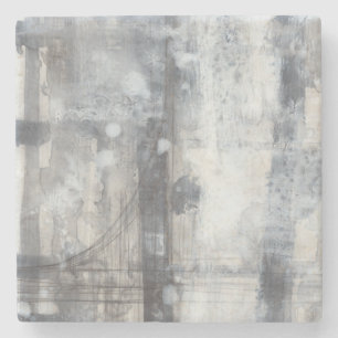 Porta-copo De Pedra Pintura de Cinza Contemporânea