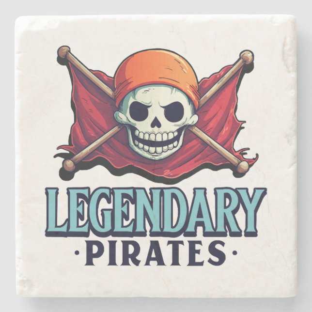 Porta-copo De Pedra Piratas lendários (Frente)