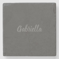 Placa de Cinzas Elegantes Caligrafia em Nome Simpl