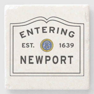 Porta-copo De Pedra Placa de Entrada de Newport