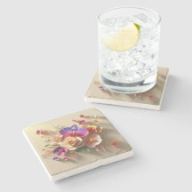 Placa de saudação 3D do primavera Blossomo - Rosas