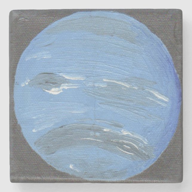 Porta-copo De Pedra Planeta Netuno (Frente)