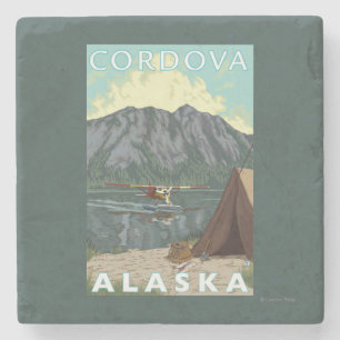 Porta-copo De Pedra Plano de Bush & pesca - Cordova, Alaska