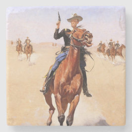 Porta-copo De Pedra Policial das Planícies (Cavaleiro Cowboy)