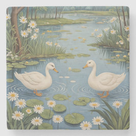 Porta-copo De Pedra Pondside Tranquilidade