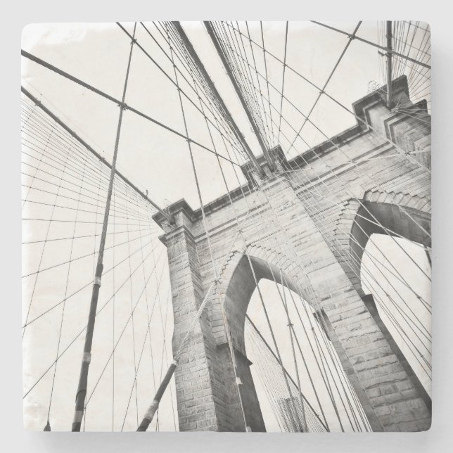 Porta-copo De Pedra Ponte de Brooklyn, New York (Frente)