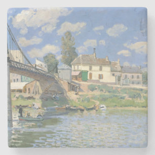 Porta-copo De Pedra Ponte de Villeneu por Sisley Impressionista Paint