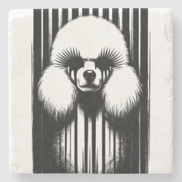 Porta-copo De Pedra Poodle Spookie com estética Grunge