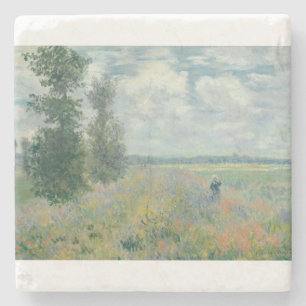 Porta-copo De Pedra Poppy Fields perto do Argenteuil por Claude Monet