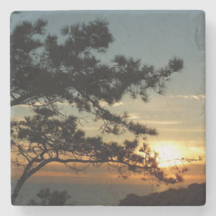Porta-copo De Pedra Pôr do sol de Torrey Pine I - Paisagem da Califórn