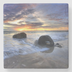 Porta-copo De Pedra Por do sol na praia de Kedonganan