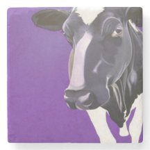 "Por que a cara longa? "coaster. de pedra da vaca