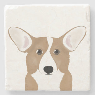 Porta-copo De Pedra Porta copos Corgi Stone