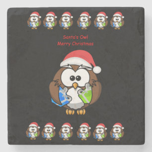 Porta-copo De Pedra Porta copos da Coruja Marble no Natal