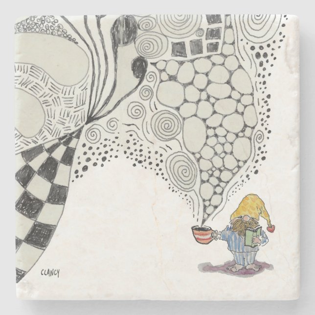 Porta-copo De Pedra Porta copos da manhã (Frente)