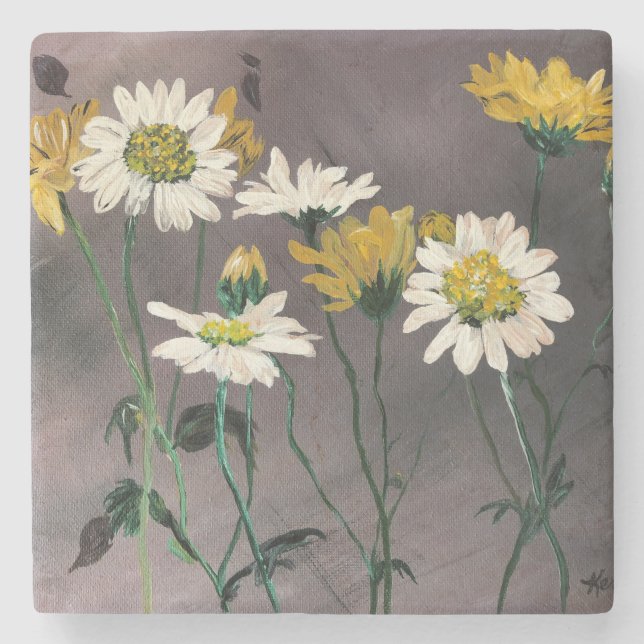 Porta-copo De Pedra Porta copos da margarida (Frente)