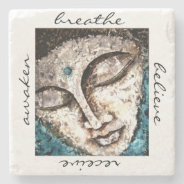 Porta-copo De Pedra Porta copos da pedra da arte da aguarela de Buddha