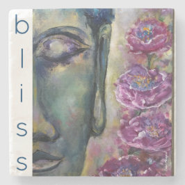 Porta-copo De Pedra Porta copos da pedra da felicidade da arte de