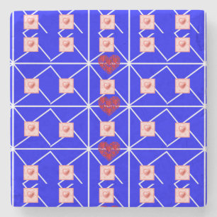 Porta-copo De Pedra Porta copos da pedra do dia de as mães Marble