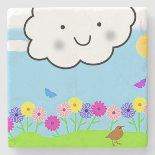 Porta-copo De Pedra Porta copos da pedra do dia de as mães Marble