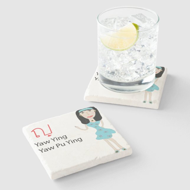 Porta-copo De Pedra porta copos de desenho animado (Lateral)