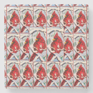 Porta-copo De Pedra Porta copos de Diversão Cardeal