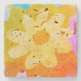 Porta-copo De Pedra Porta copos de flor de pedra