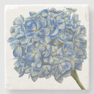 Porta-copo De Pedra Porta copos de Hydrangea azul