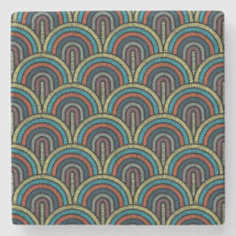 Porta-copo De Pedra Porta copos de Mármaco com Arco Embroiderado Boho