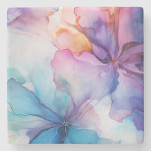 Porta copos de mármore colorida do arco-íris color