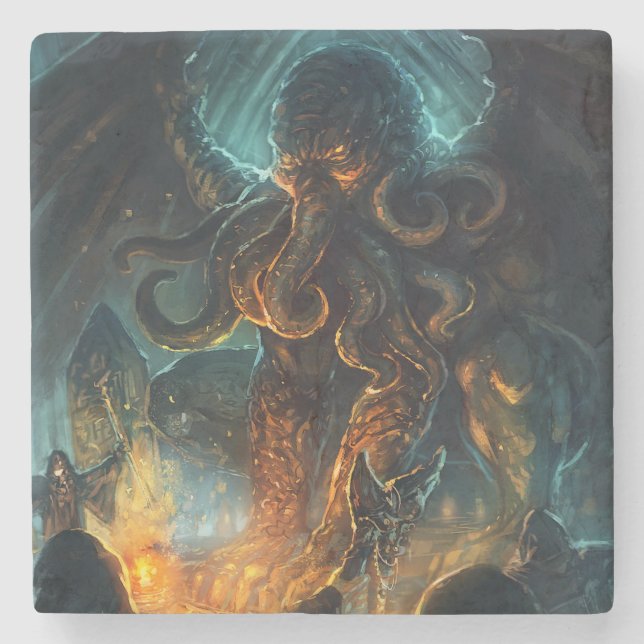 Porta-copo De Pedra porta copos de mármore de Lovecraft (Frente)