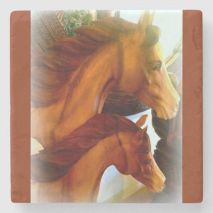 Porta-copo De Pedra porta copos de mármore e pônei