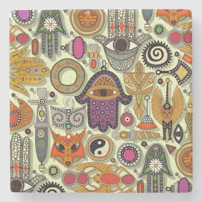 Porta-copo De Pedra Porta copos de melada dos TALISMANOS (Frente)