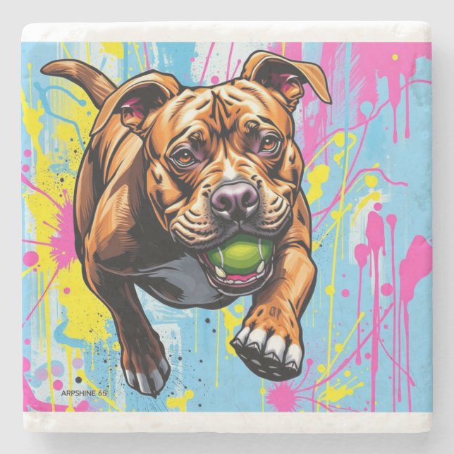 Porta-copo De Pedra Porta copos de pintura por pulverização (Frente)