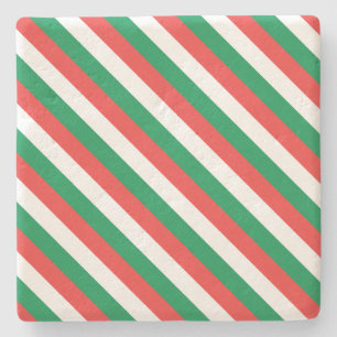 Porta-copo De Pedra Porta copos de Stripes de Natal