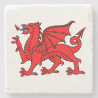 Porta copos de Y Ddraig Goch (dragão vermelho de