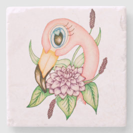 Porta-copo De Pedra Porta copos do flamingo