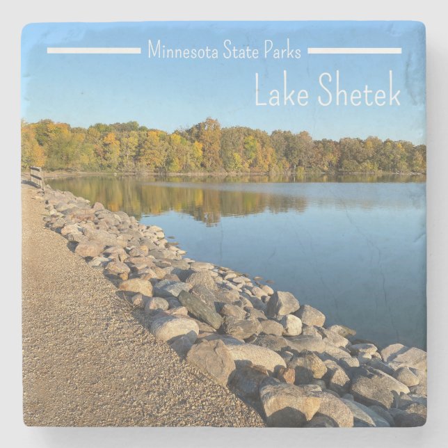 Porta-copo De Pedra Porta copos do Parque Estadual do Lago Shetek (Frente)