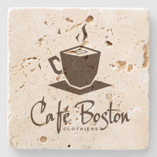 Porta-copo De Pedra Porta copos do travertino de Café Boston