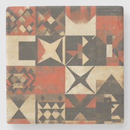 Porta-copo De Pedra Porta copos Geométrica de Pedra da Boêmia Vintage