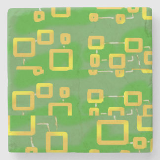 Porta-copo De Pedra Porta copos Geométrica Verde