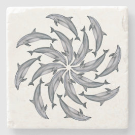 Porta-copo De Pedra Porta copos Kaleidoscopic da pedra do golfinho de