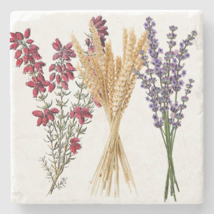 Porta-copo De Pedra Porta copos mármore - Heather, Wheat & Lavanda
