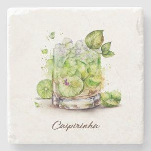 Porta-copo De Pedra Porta copos, Pedra - Caipirinha
