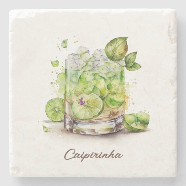 Porta-copo De Pedra Porta copos, Pedra - Caipirinha (Frente)