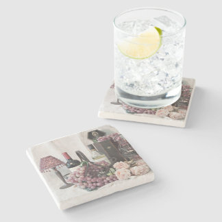 Porta-copo De Pedra Porta copos Pedra Demasiado Vinho e Uva