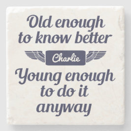 Porta-copo De Pedra porta copos personalizada de nome antigo e jovem