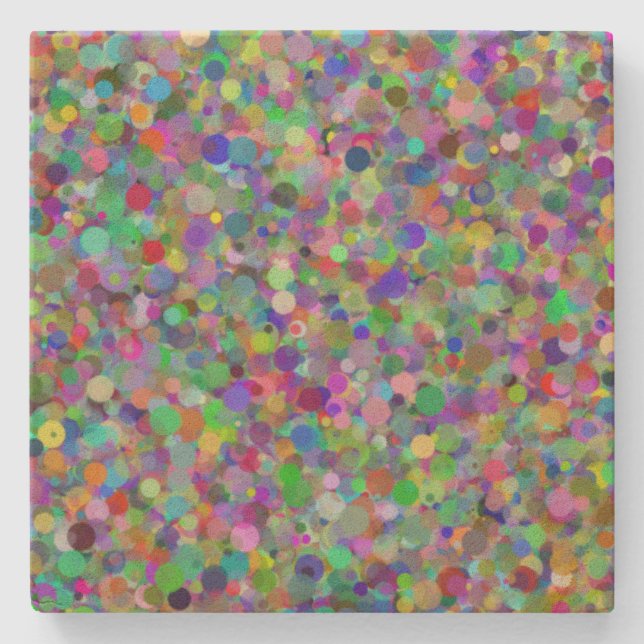 Porta-copo De Pedra Porta copos Raio de Ponto Aleatório (Frente)